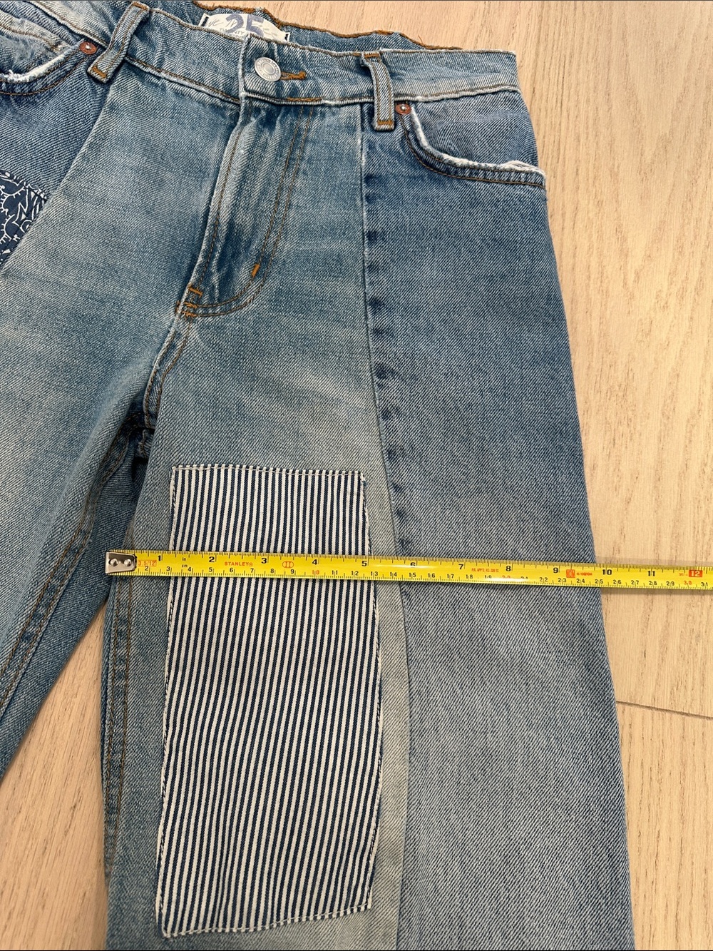We The Free Blue Heart of Gold Wide Leg Crop Jeans - Picture 12 of 12